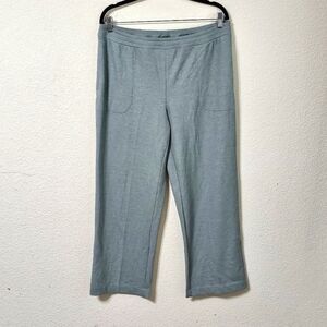 Soma Pants Womens L Cozy Waffle Pajama Stretch Pull On w Pockets Green